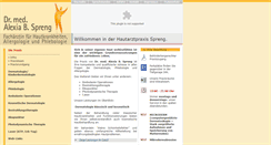 Desktop Screenshot of hautarzt-spreng.de