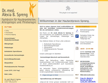 Tablet Screenshot of hautarzt-spreng.de